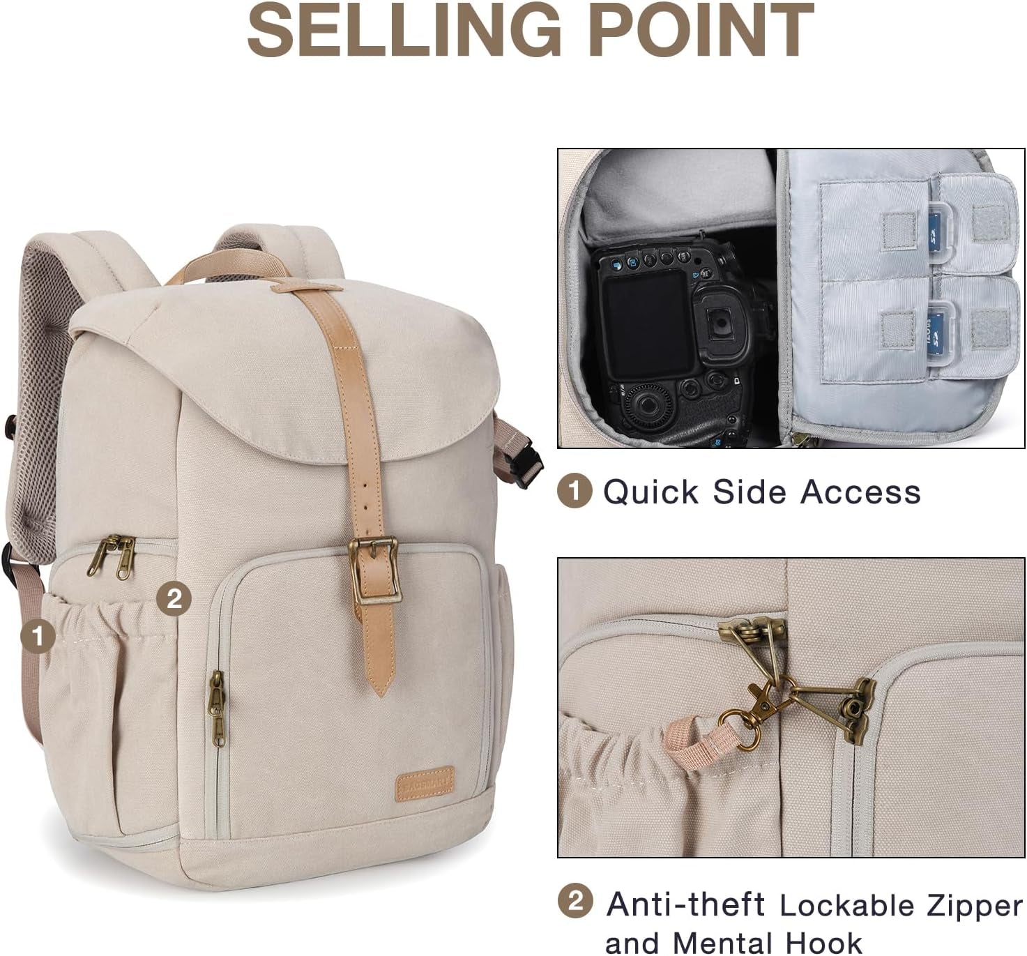 Camera Backpack DSLR Camera Bag Backpacks for Photographers